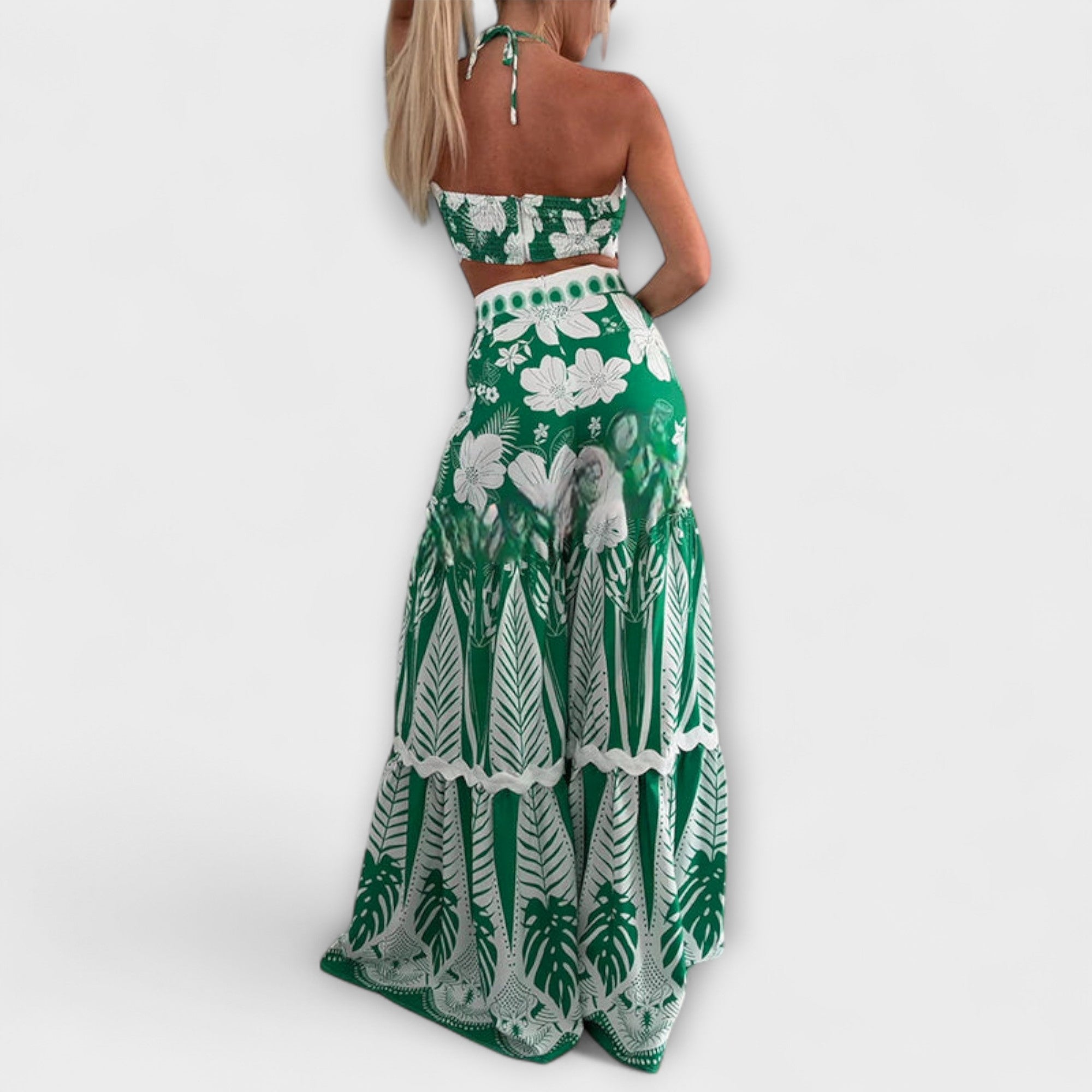 Cassie Ric Rac Trim Halter Ring Set