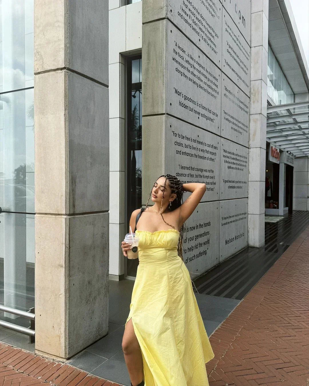 Loisa | Lemon Corset Fit Midi Dress