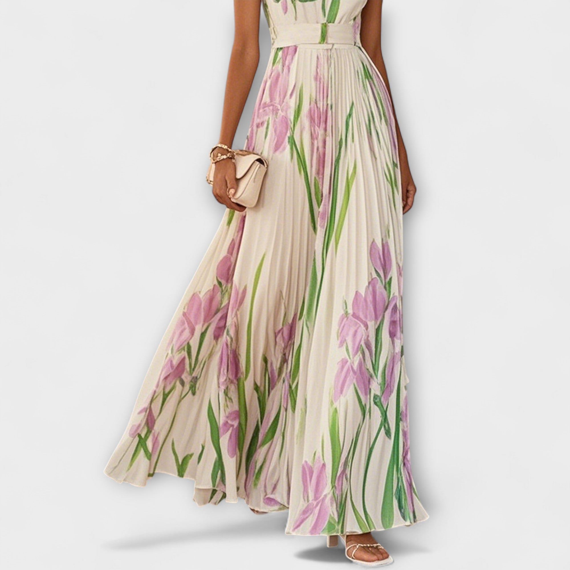 Floral Chiffon Maxi Dress