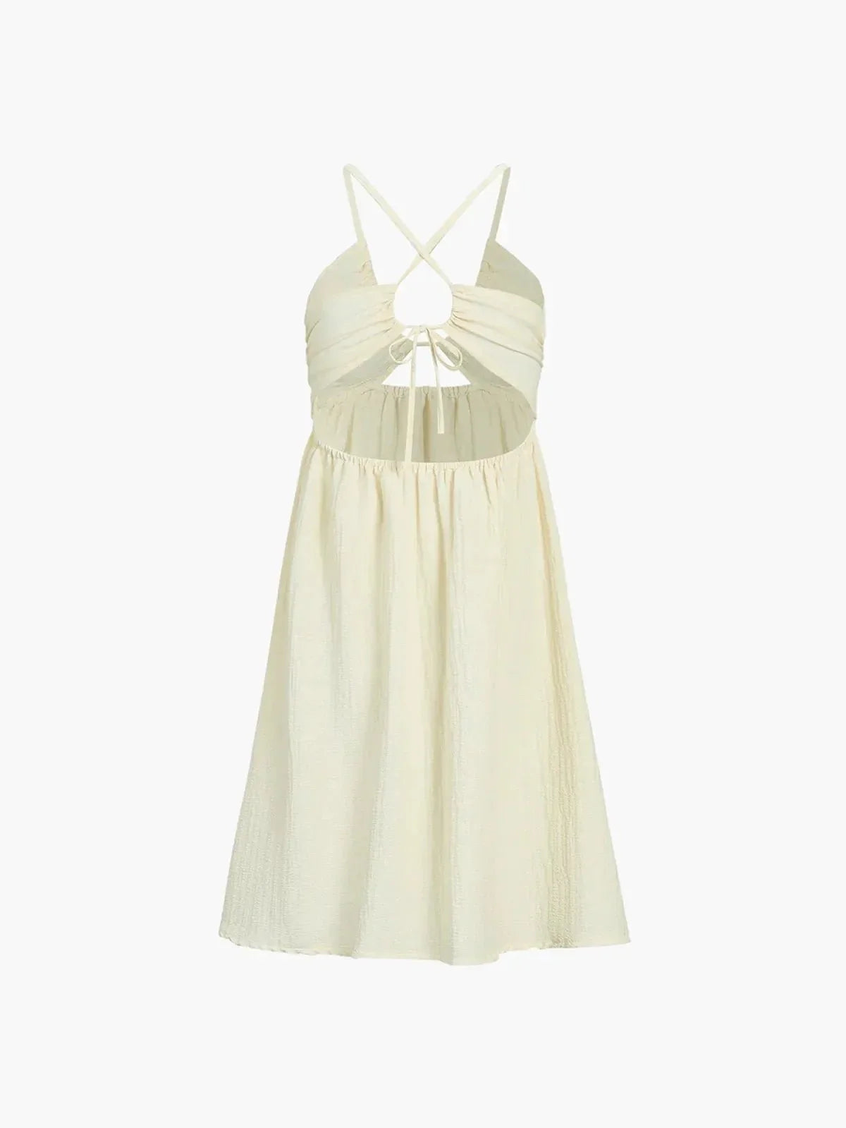 Backless Criss-Cross Split Midi Dress