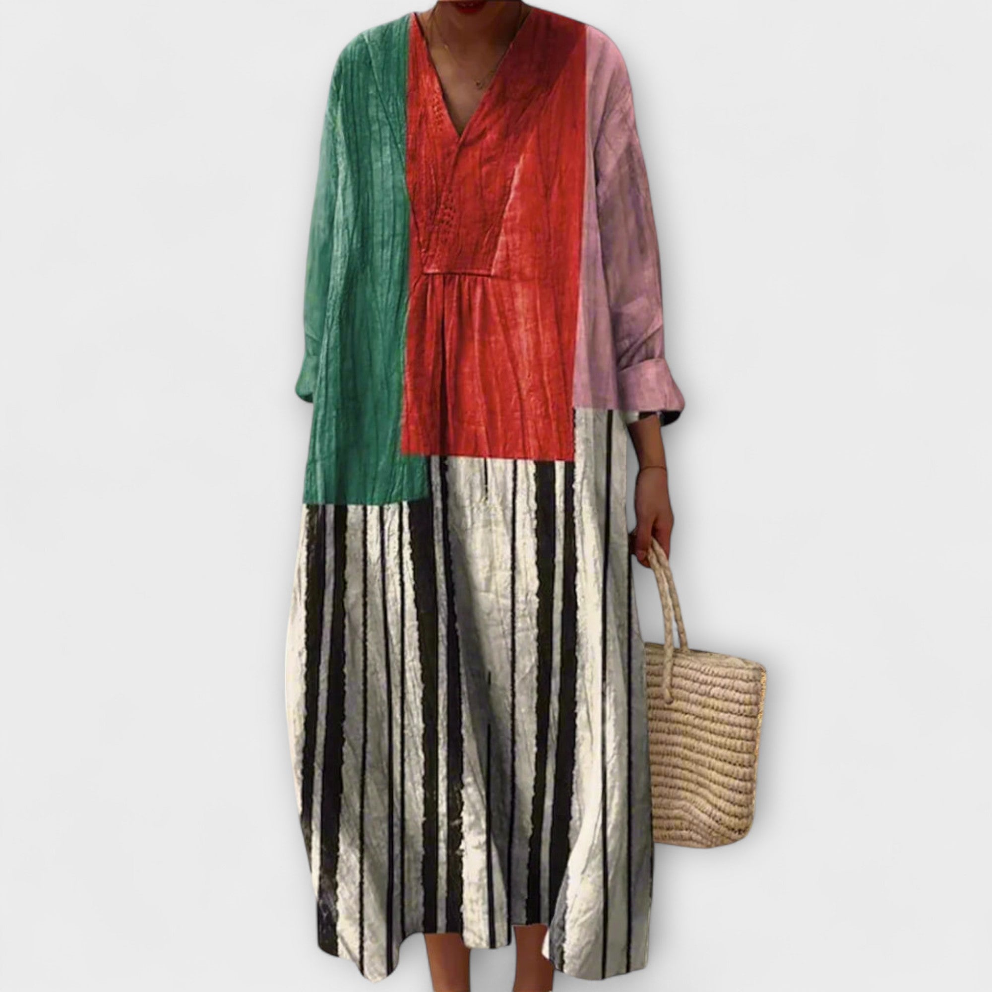 Rosa – Elegant Geometric Dress