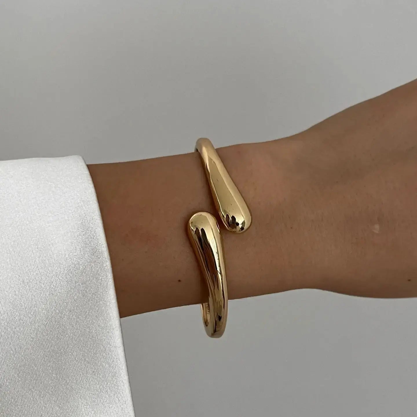 Ciara | Edgy Geometric Metal Cuff Bracelet