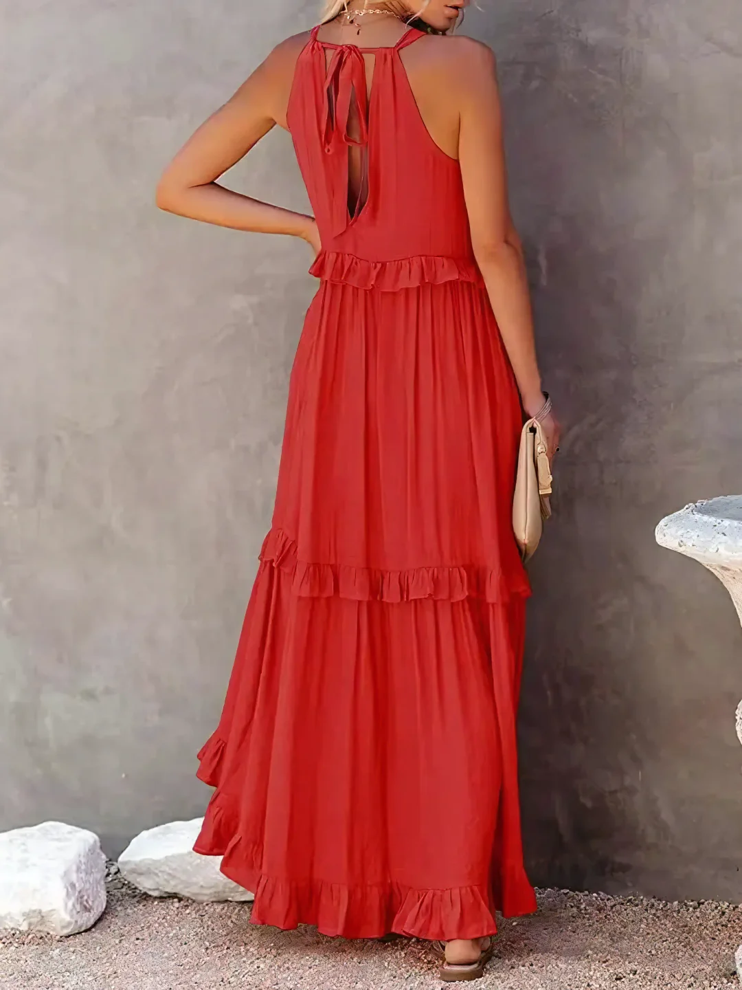Megan | Elegant Ruffle Maxi Dress