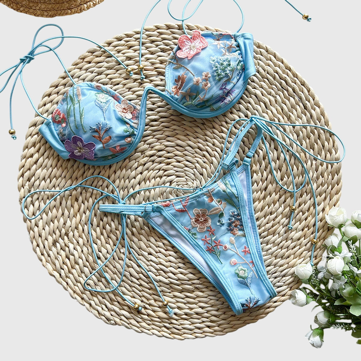 Aster | Delicate Embroidered Bikini
