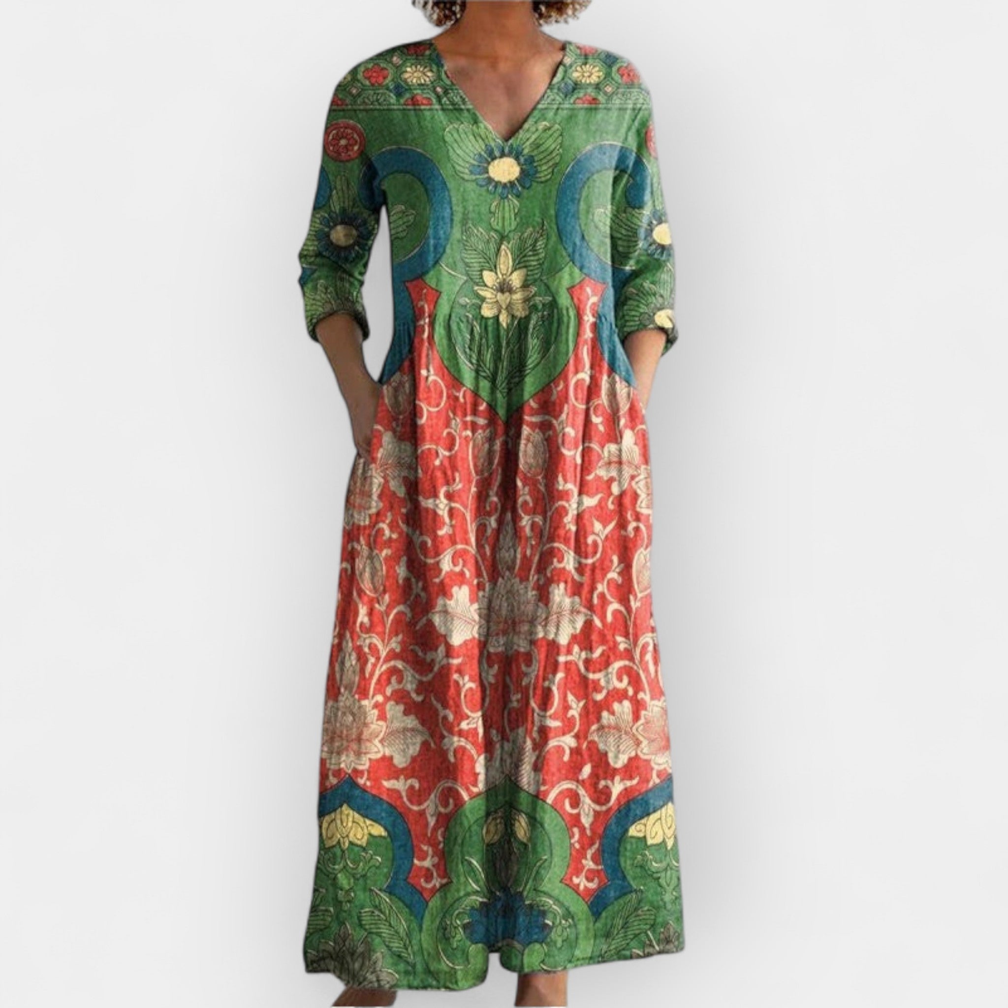 Naledi – Vintage Floral Maxi Dress