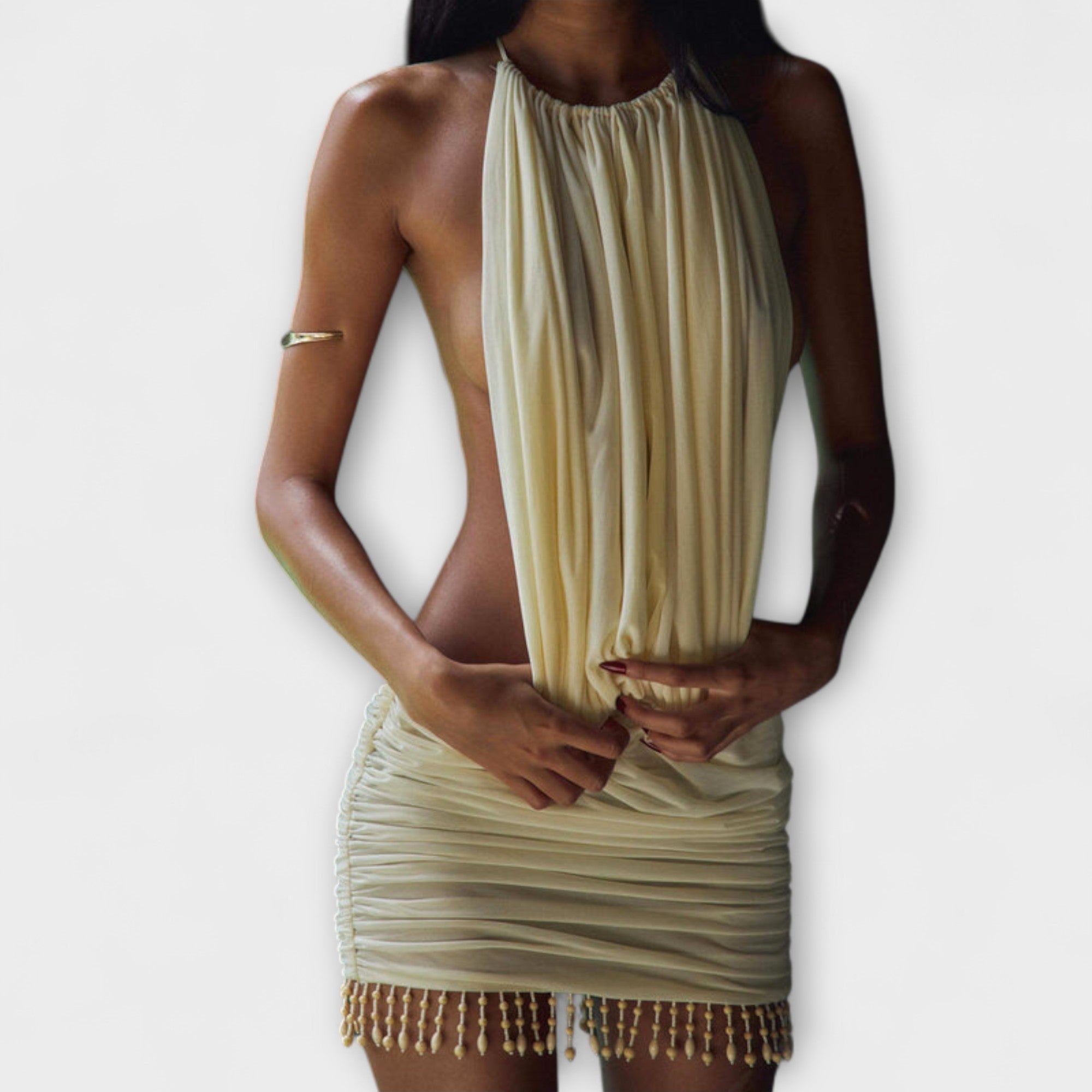 Kylie – Mini Dress in Butter Fabric