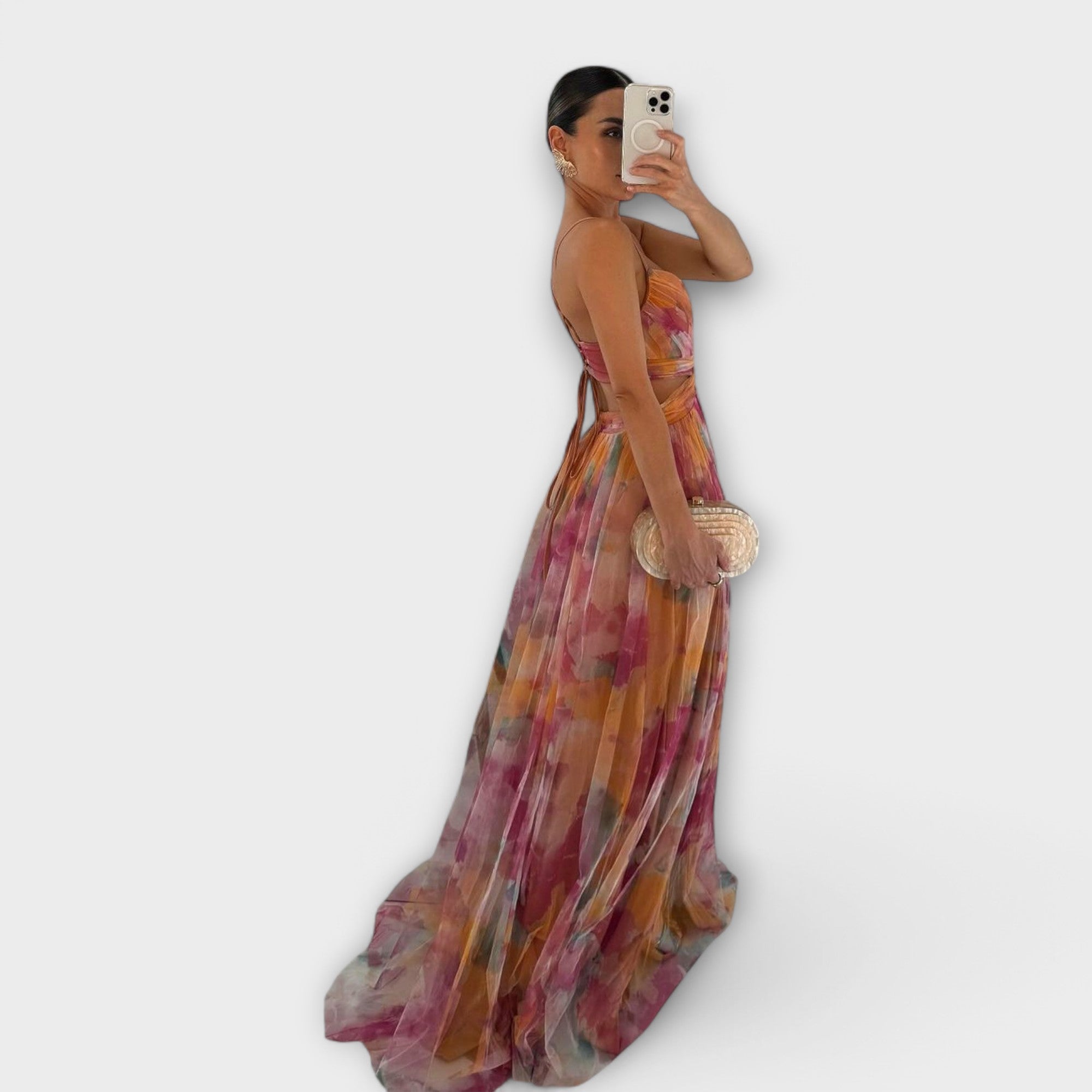 Annai – Elegant Mesh Maxi Dress