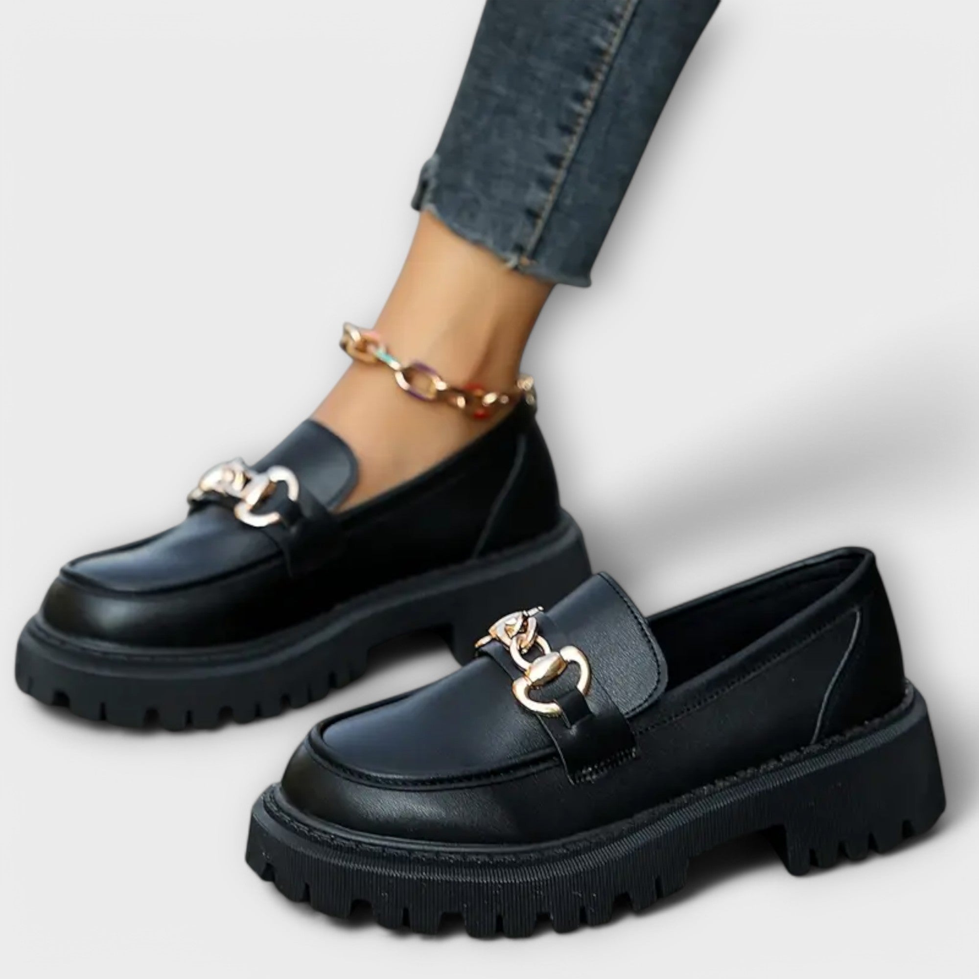 Trendy Women’s Platform Loafers with Buckle