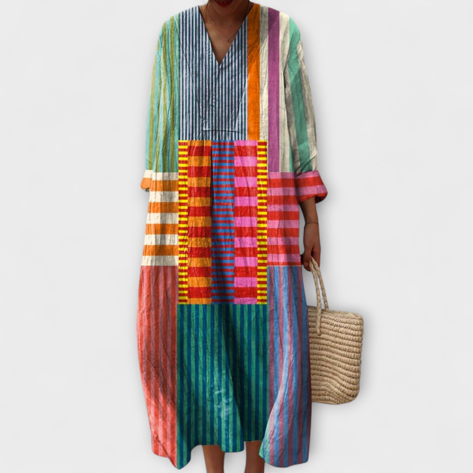 Lia – Elegant Geometric Design Dress